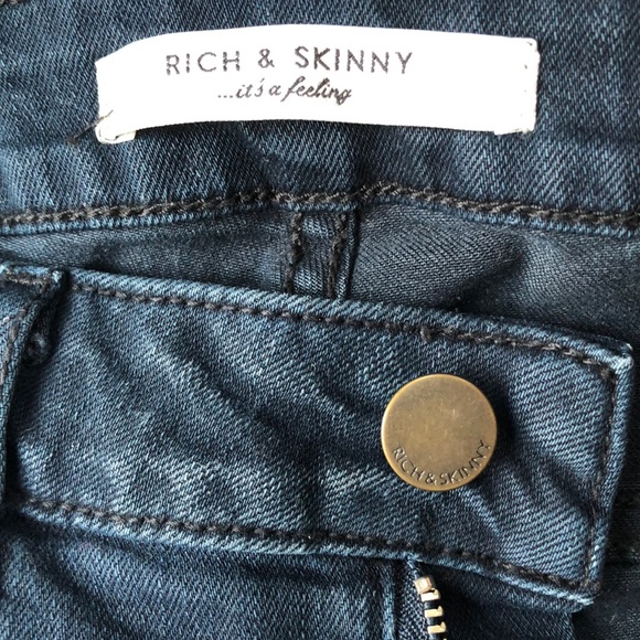 Rich & Skinny Dark Blue Skinny Jeans Size 25 - Picture 7 of 14